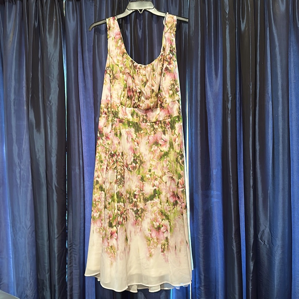Signature Ella Midi Floral Dress, size 16W.